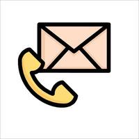 Email and phone icon illustration vector