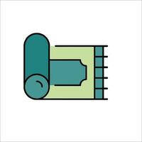 A roll of toilet paper is shown in a line vector
