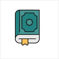 The quran is a book with a star on it vector
