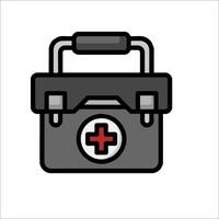 A first aid kit icon on a white background vector