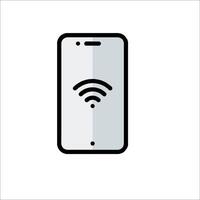 A smartphone with wifi icon on it vector