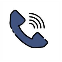 A phone icon with a phone receiver and a phone receiver vector