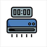 A clock and a timer icon on a white background vector
