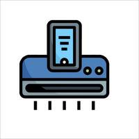 A printer icon on a white background vector