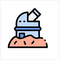 A cartoon image of a machine in a sand pit vector
