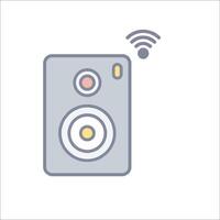 A speaker with wifi icon on it vector