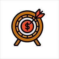 A target with dollar sign in the center of it vector