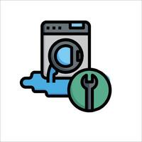 A washing machine with a wrench and a wrench vector
