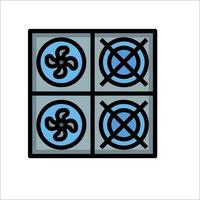 A four square icon with four different types of fans vector