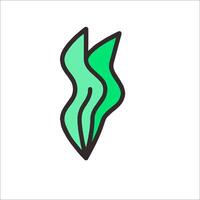 A green leaf icon on a white background vector
