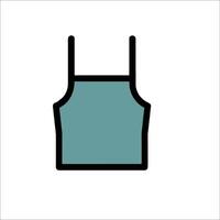 A blue tank top with a strap on the front vector