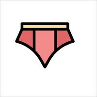 A pink underwear with a gold trim on it vector