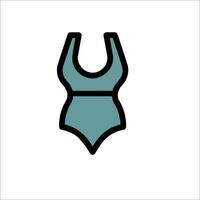 A swimsuit icon in a line style vector