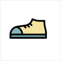 A shoe icon with a blue sole vector