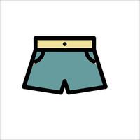 A pair of shorts with a zipper on the side vector