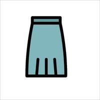 A skirt icon in a flat style vector