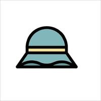 A hat icon in a flat style vector