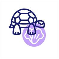 A turtle with a carrot on its back vector