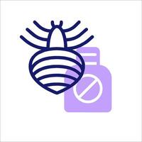 A spider and a bottle of insect repellent vector