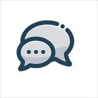 A speech bubble icon on a white background vector