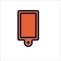 A red tag with a black border on a white background vector