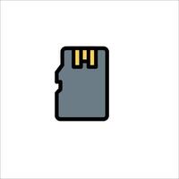 A micro sd card icon on a white background vector
