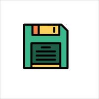 A floppy disk icon on a white background vector