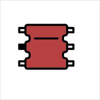 A red and black electrical device icon vector