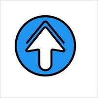 Up arrow icon vector