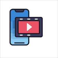 player icon on a smartphone vector