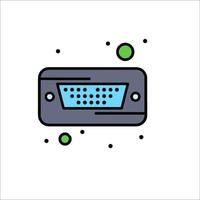 A computer monitor with a green dot on it vector