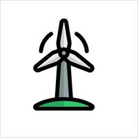 A wind turbine icon on a white background vector