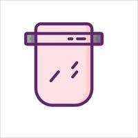 A jar with a lid on it vector