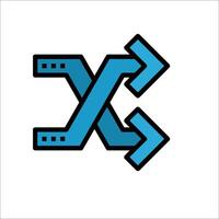 The x and x symbol with arrows vector