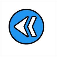 A blue arrow pointing in a circle vector