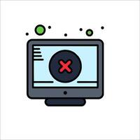 A computer monitor with a cross on it vector