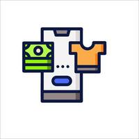 A cartoon image of a computer with a wallet and money vector