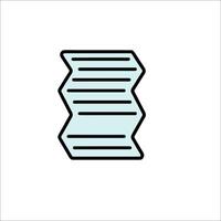 A line drawing of a stack of paper vector