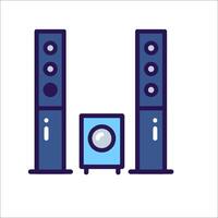 A speaker and a speaker stand on a white background vector