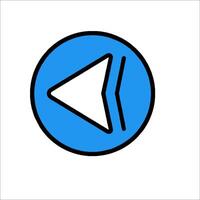 Play button icon in a blue circle vector