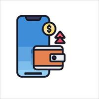 Mobile payment icon vector