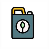 A gas can with a leaf on it vector
