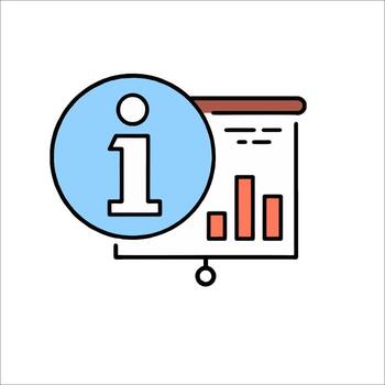 A chart with the number one on it vector