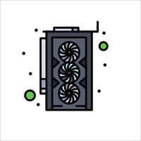 A computer with two fans on it vector