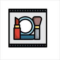 Makeup and lipstick icon on a white background vector
