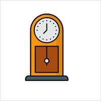 An old clock on a white background vector