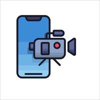 camera icon on a smartphone vector