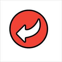 A red circle with an arrow pointing to the right vector