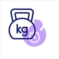 A weight scale with a clock on it vector
