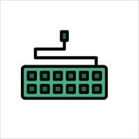 A computer keyboard icon on a white background vector